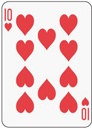 poker card 10 heart