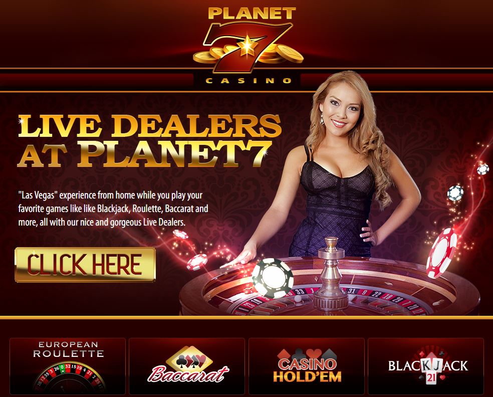 Planet 7 Live Dealers Casino Screenshot
